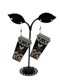 Coffee cup earrings