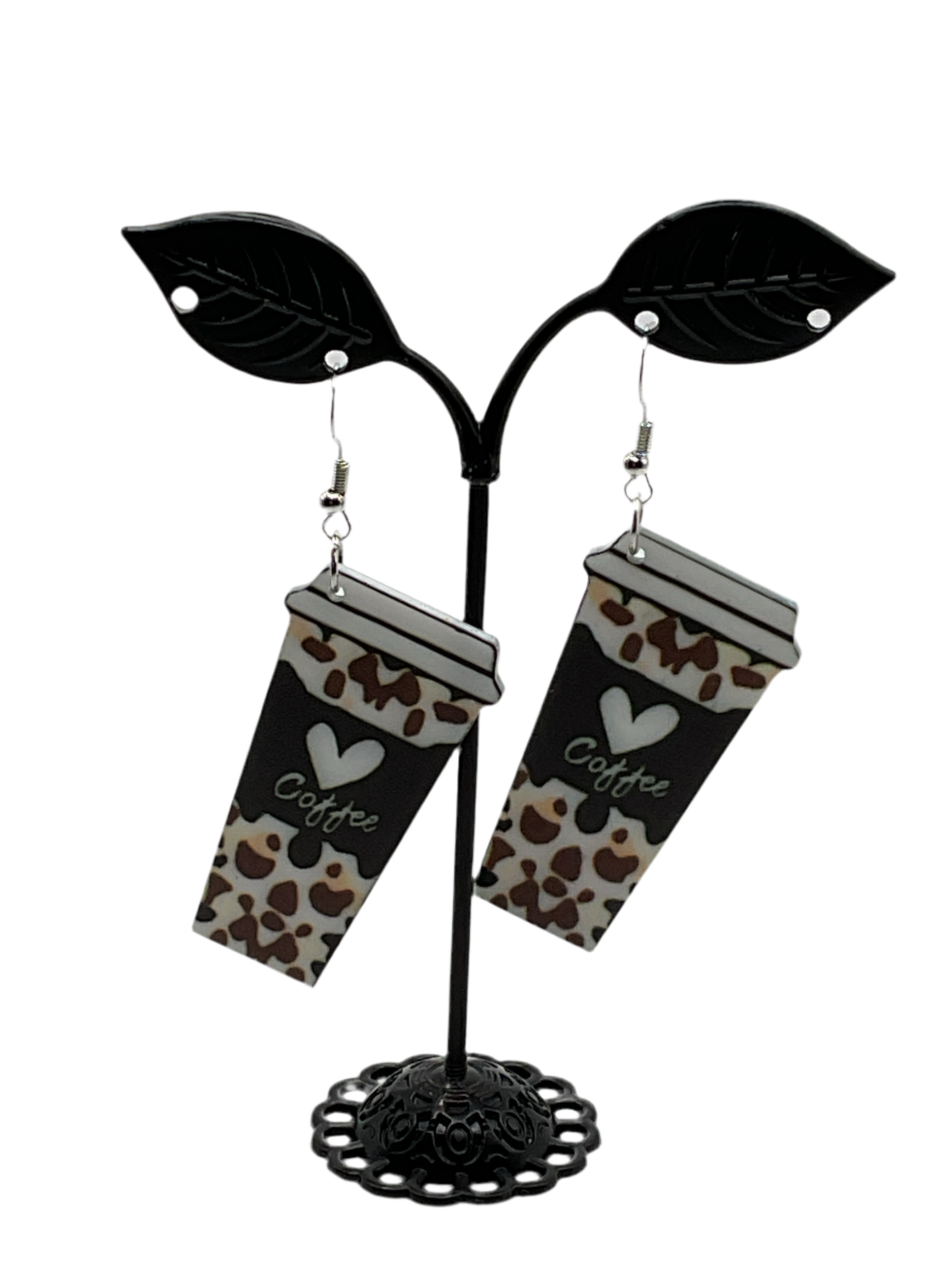 Coffee cup earrings