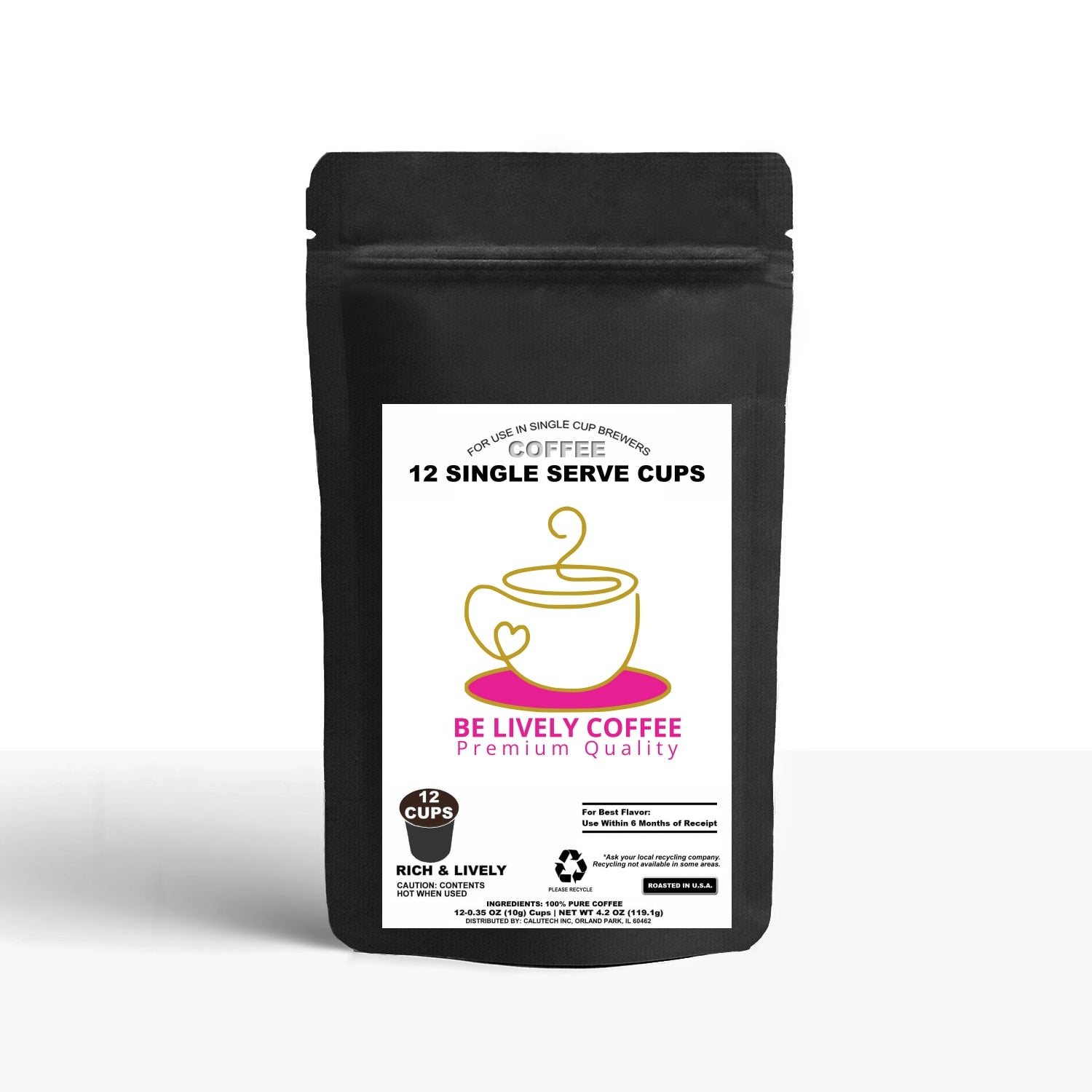 12 Pack Single Serve Coffee Capsules